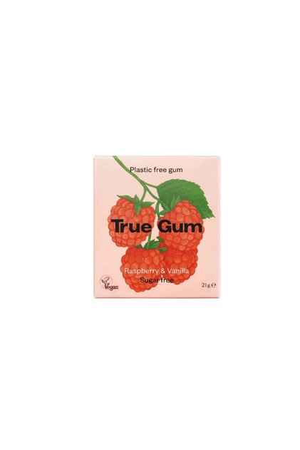 علكة طبيعية بنكهة التوت والفانيليا خالية من السكر 21 جم True Gum