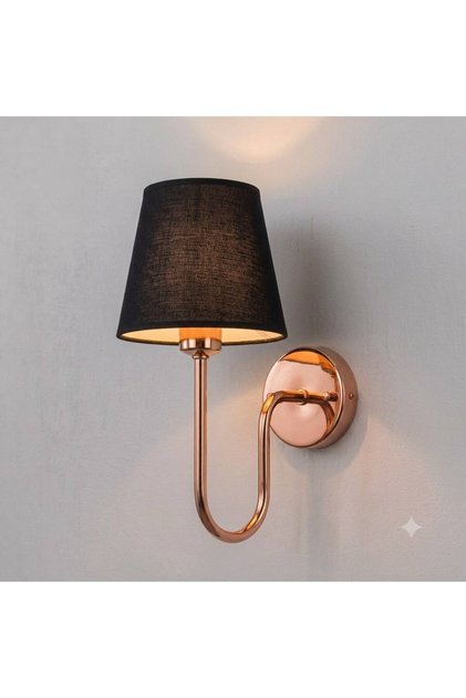 Modern Copper Fabric Hat Wall Sconce E27 Lampholder Decorative Metal Living Room Bedroom Hotel Room Wall Lamp