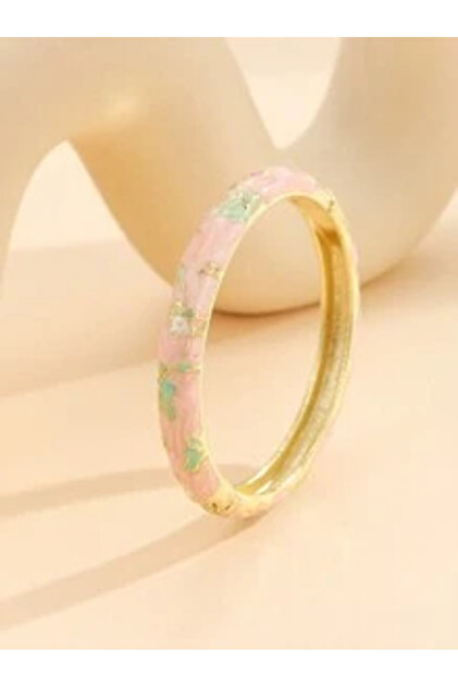 1 buc Brățară de damă placată cu aur, cu ulei Cloisonne Drip, 1 buc