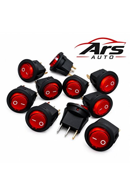Motorobit KCD1 Siyah Kırmızı Işıklı OnOff Anahtar 3 Pin - Fiyatı
