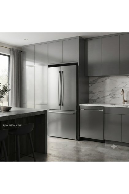 Refrigerator and Dishwasher Metallic Gray Sticker