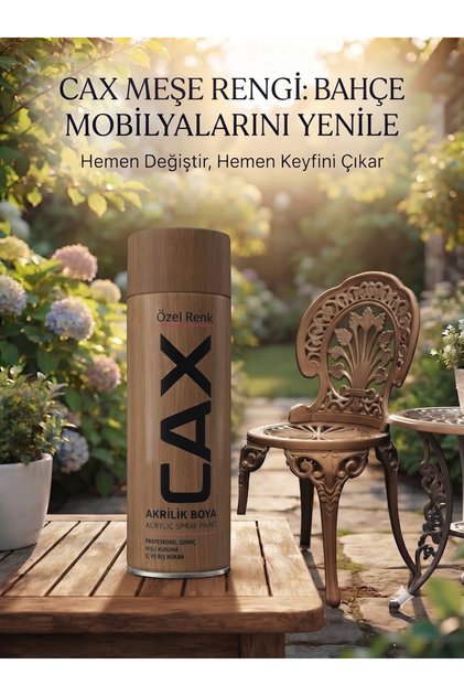 CAX Rengi Akrilik Sprey Boya 400ml - Ahşap Bahçe Mobilyası ve Hobi Boyası