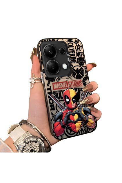 Redmi Note 13 Pro 4g Compatible Marvel Patterned Silicone Edge Hard Back Case Couple Phone Case