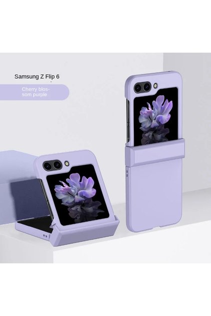 Galaxy Z Flip7 Purple Hard Shell Skin Feel Phone Case For Samsung Galaxy Z Flip 8 7 6 5 4 3 Flip6 F