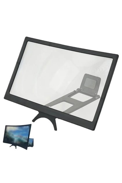 A 12 Inch Curved Phone Screen Magnifier HD Mobile Phone Screen Amplifier Stand Foldable Eye Protecti