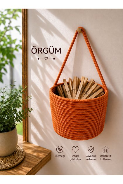 Coș cu agrafe Coș organizator decorativ multifuncțional 15x15 cm AGRAFE NU SÃO INCLUSIV