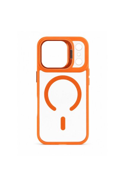 Carcasă Mobil de Protejare, Anti-Soc, Culoare: Cupru, Suport de sprijin Metalic Camera Apărare, potrivită pentru iPhone 17 Pro, MagSafe, Acrylic