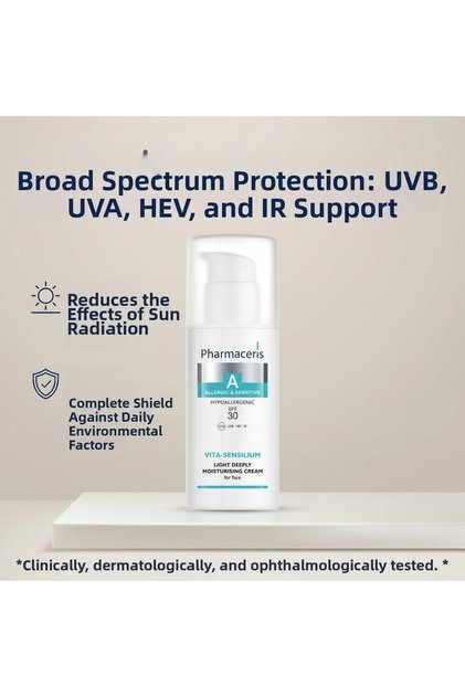 Deeply Moisturizing and Nourishing Spf 30 Protective Face Cream for Sensitive and Dry Skin 50ml
