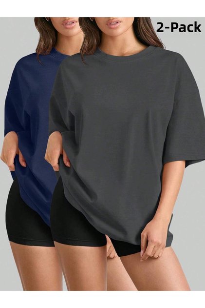 Pack of 2 Plain Women's T-Shirts
