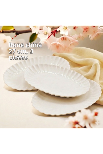 Boneluz 3 Pieces 27 cm Kayak Plate Salad Presentation Plate