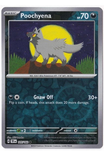 Poochyena [Reverse Holo] 105/162 - Temporal Forces - Card (Mint)