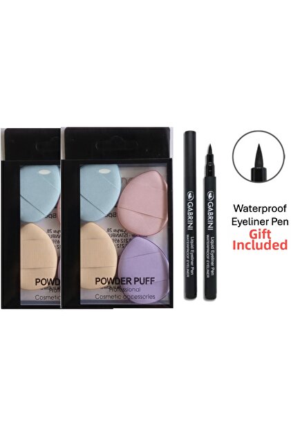 Makeup Puff 4-Pack X 2 Pieces - Waterproof Eyeliner Pen as a Gift