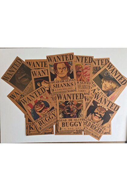 Pridas One Piece 40'lı Wanted Poster Seti Bütün Posterler