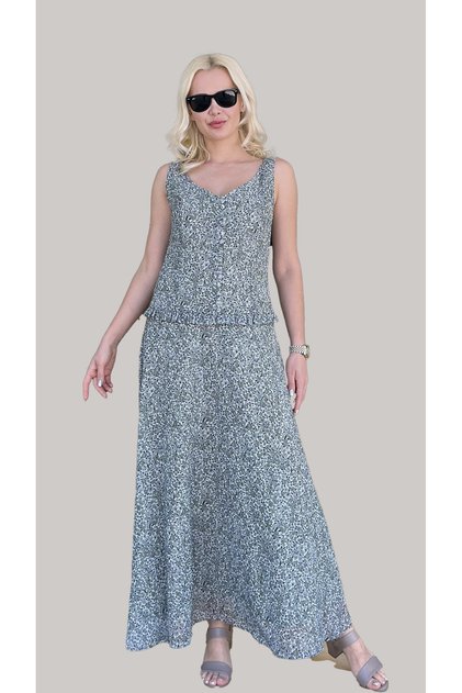 Flower patterned sleeveless dress