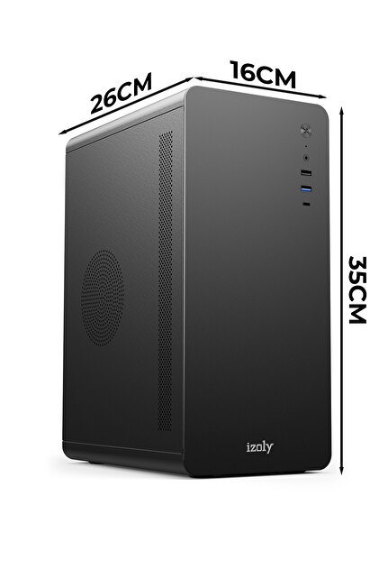 IZOLY U200 USB 3.0 300W mATX Bilgisayar Kasası Siyah - Fiyatı
