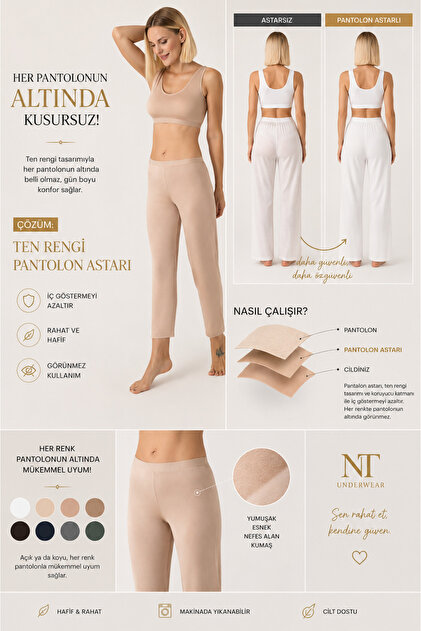 NT Underwear Bambu Tesettür Pantolon ASTARI – İnce ve Nefes