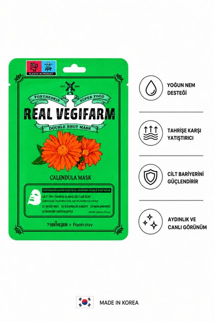 Calendula Mask – Jejudo Korean Origin Soothing & Moisturizing Facial Mask, Irritated Skin