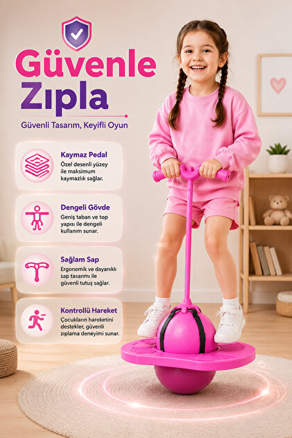 indirimsevinci Zıp Zıp Top Çocuk Zıplama Oyuncağı Denge