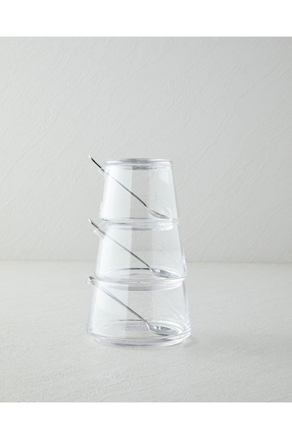 Tyler Glass 3-Piece Spice Jar Set 950 ml Transparent