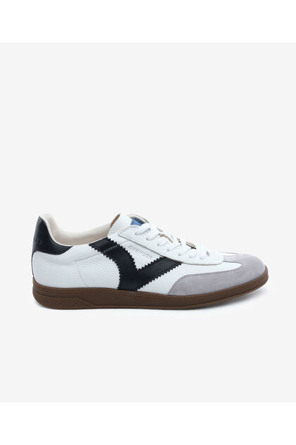 Greyder Erkek Beyaz Siyah Hakiki Deri Sneaker Ayakkabı 5Y1SA18270