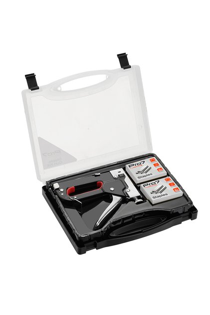 Pro7 Stapler Kit - Heavy Duty Manual Stapler with Staples - DIY Carpentry