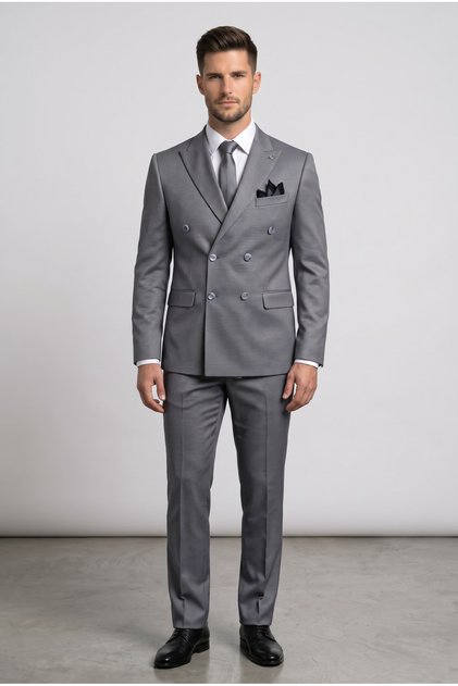 Men's Double-Breasted Slim Fit Suit (New Product)