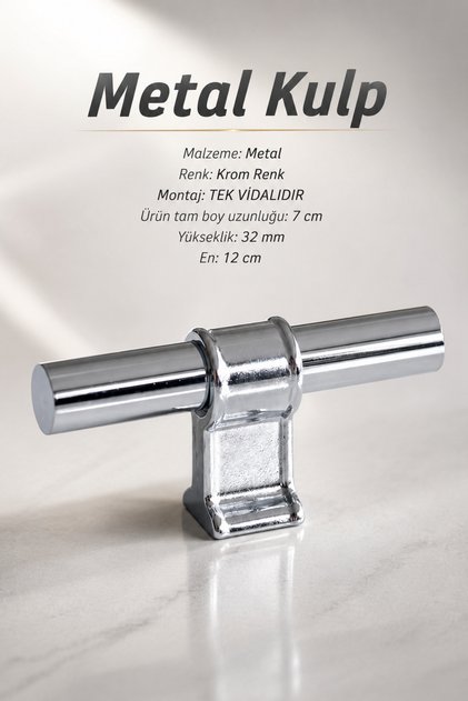 Metal Button Single Screw Drawer Kitchen Furniture Cabinet Cupboard Handle Knob Handles Chrome Color