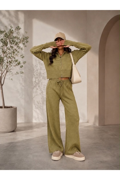 Women's Hooded Knitwear Set