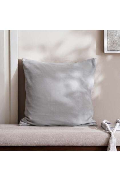Soft Turkish Cotton Waffle Jersey Cushion Cover 50x50cm - Light Grey