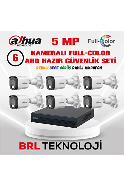 Dahua 5 MP 4 Kameralı Sesli 30 Metre Renkli Gece Görüşlü Full HD