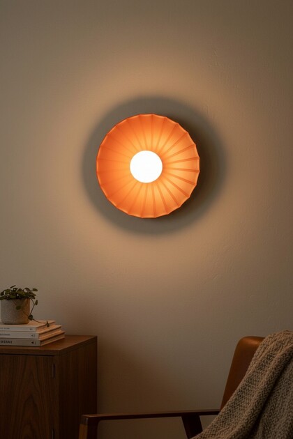 Mirvu Orange Metal Sconce Kitchen Indoor Living Room Cafe Office Patisserie Modern Decorative Sconces