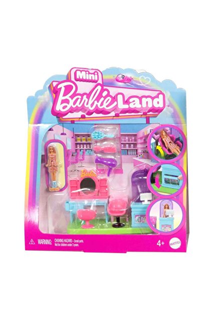 Barbie Mini BarbieLand Bebek ve Oyun Seti JCR29 - Kuaför Salonu