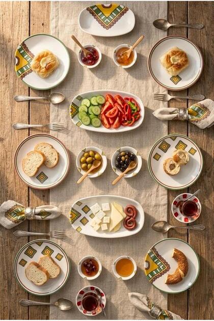 Bambum Moderna - 14 Parça Kahvaltı Takımı Mustard - Fiyatı, Yorumları