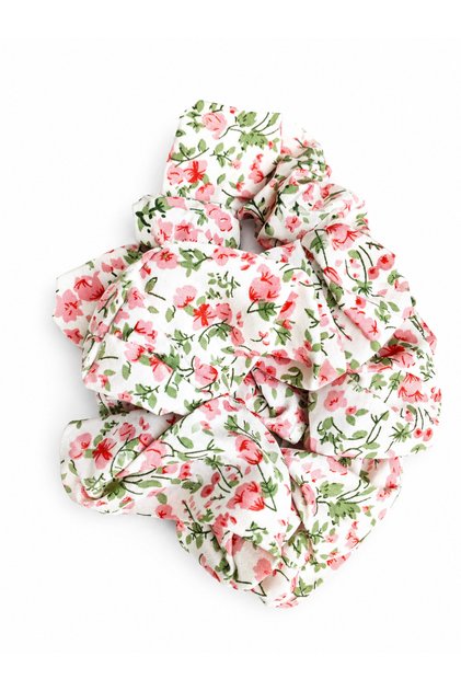 Women's Floral Pattern Scrunchie 2-Pack Hair Clip