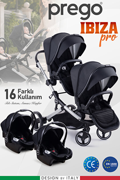 Ibiza Pro Travel Bebek Arabası + 2 Adet Puset Dahil Tam Set