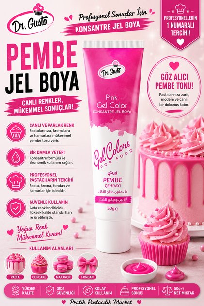 Jel Boya (Tüp) 50GR Pembe