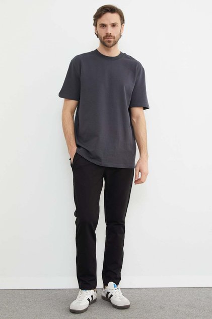 Striped Sweatpants with Tie-Up Waist