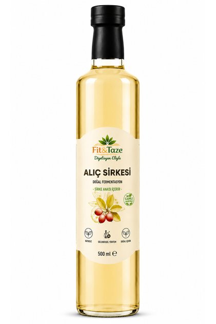 Diyetisyen Eliyle Doğal Fermantasyon Alıç Sirkesi Cam Şişe 500 ml