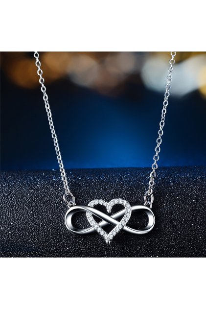 silver New 925 Sterling Silver Necklace Moissanite Pendant Classic for Women Fashion Noble Wedding J