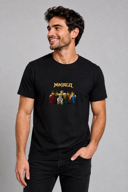 Pamuk Penye Kız Erkek Çocuk Unisex Kadın Erkek Baskılı Tshirt Tişört 5 6 7 8 9 10 11 12 13 14 yaş Ninjago