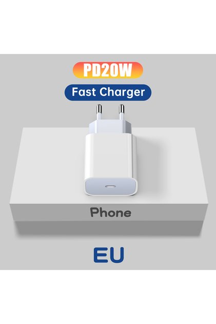 EU Charger white PD 20W Fast Charger For iPhone 14 13 12 11 15 16 Pro Max Phone Charger For iPhone