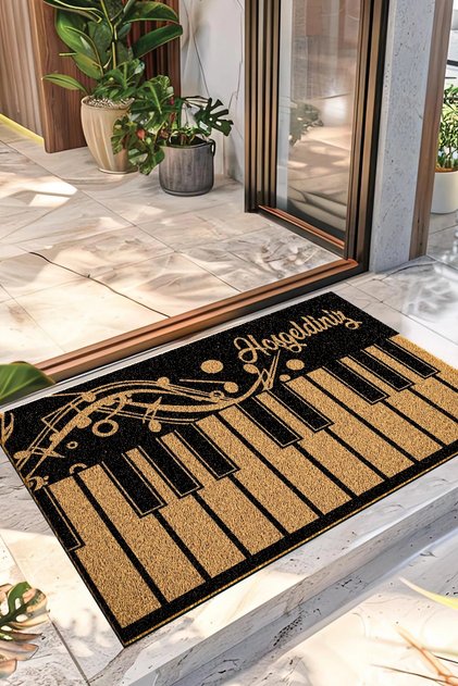 Koko Paspas Piyano Desenli Kapı Önü Paspası 40 x 60 Cm