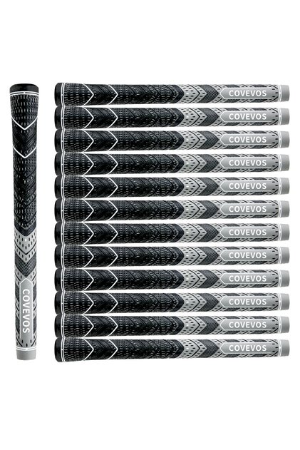 GrayMediumSize 13pcs Golf Grips, Made of Natural Rubber, with Durable Non-Slip Design, Suitable for