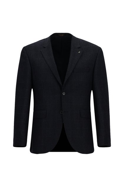 6 Drop Regular Fit Standard Cut Classic Plaid Wool Pack Jacket