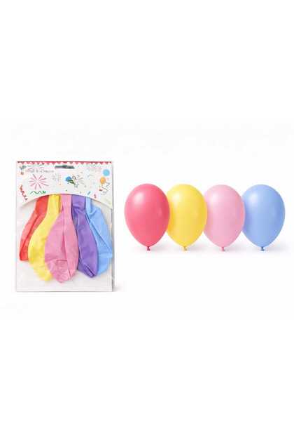 18'Inci Set of 5 Pastel Metallic Mixed Color Balloons – Stylish and Eye-Catching Party Decoration Eng-B1093
