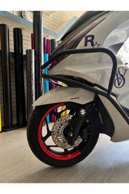 PCX için Yarım Jant Şeridi 4 Adet (13 inç Jantlara Uyumlu) Sticker Etiket
