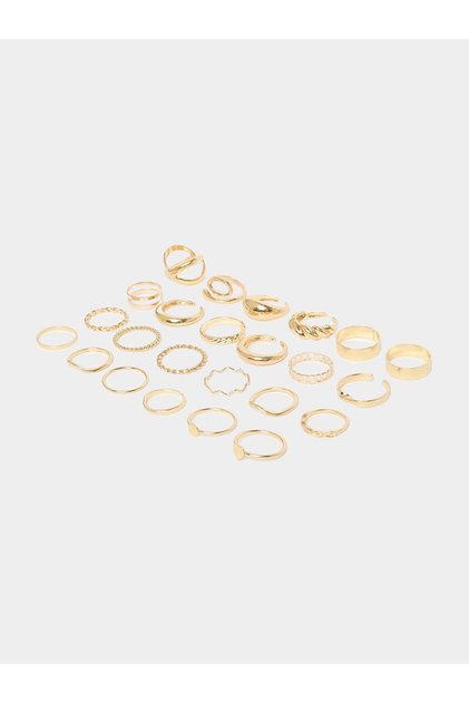 Pack of 24 - Golden Assorted Rings