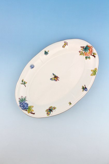 Flower Bouquet Large Size Porcelain Boat Plate