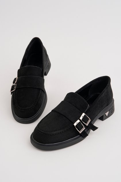 İNT-4078 Düz Taban Tokalı Babet