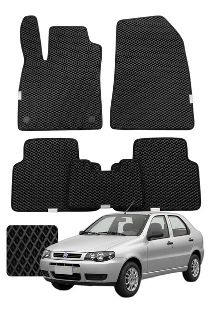Fiat Palio 1996-2012 Özelleştirilebilir Premium Eva Oto Paspas Seti - Siyah